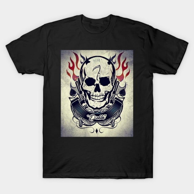 Diablo skull, the devil halloween T-Shirt by nhatit87